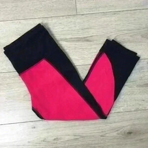 Athleta Pink & Blue Crop Leggings Size M